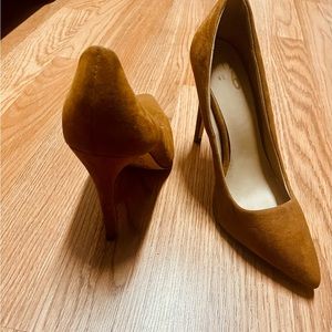 Suede high heels